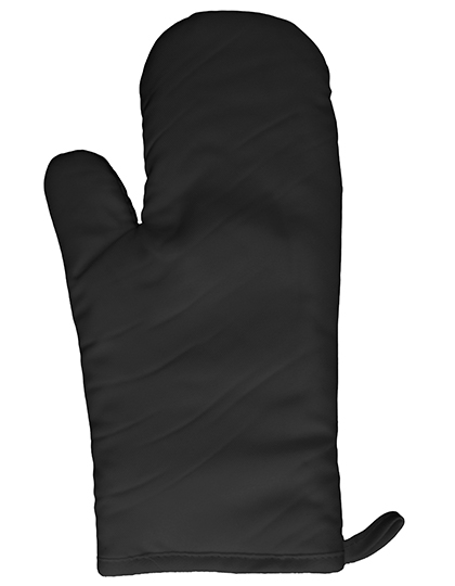 Cotton Oven Mitt 1 pcs Black 30 x 14.5 cm
