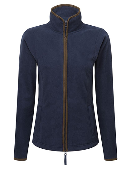Women´s ´Artisan´ Fleece Jacket Navy (ca. Pantone 533C) / Brown (ca. Pantone 4975C) 3XL