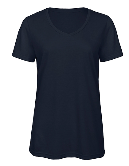 Women´s V-Neck Triblend T-Shirt Navy S