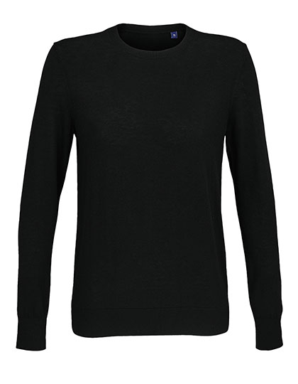 Women´s Round-Neck Sweater Stuart Deep Black 3XL