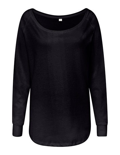 Women´s Loose Fit Long Sleeve T Black XL