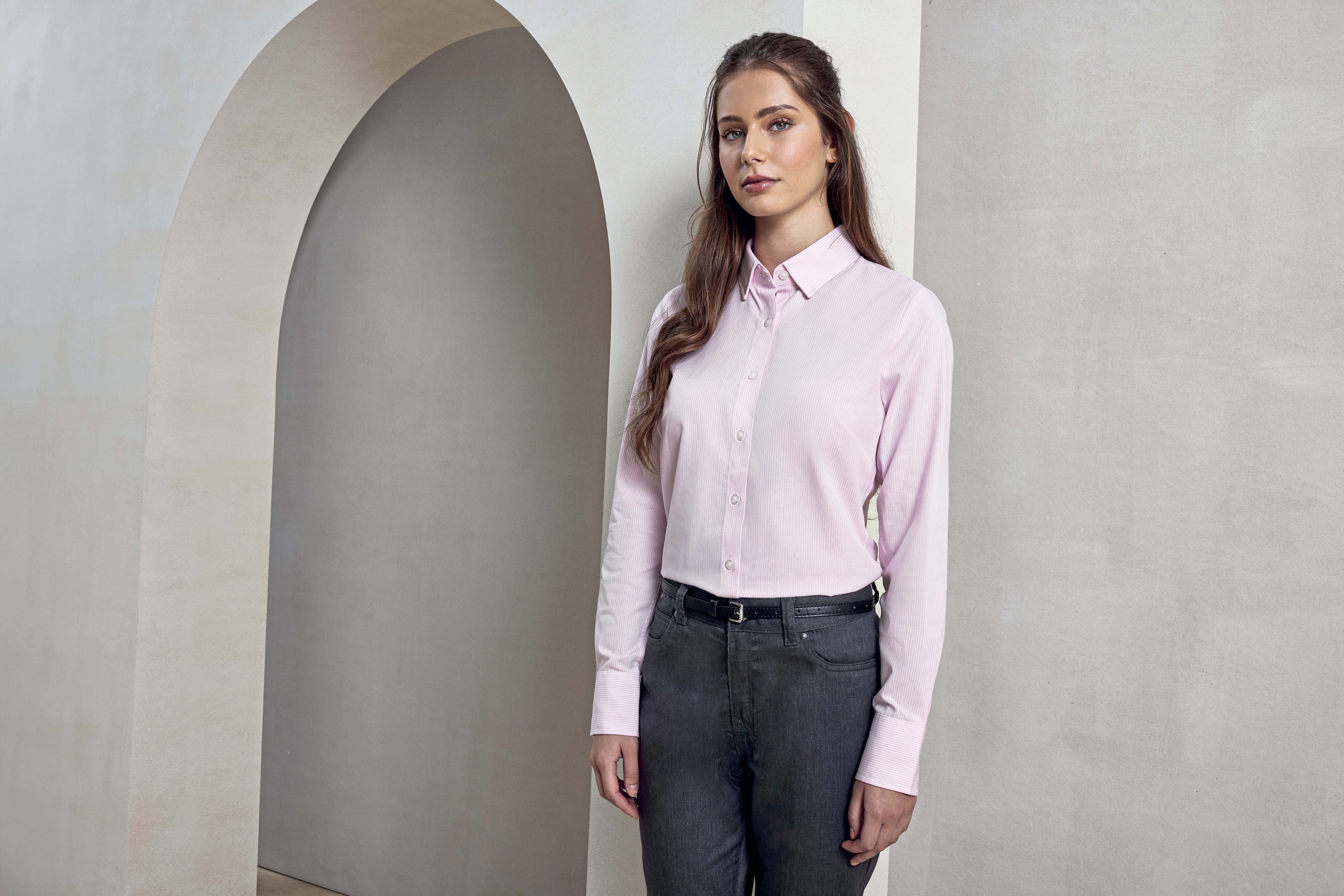 Women´s Cotton Rich Oxford Stripes Shirt