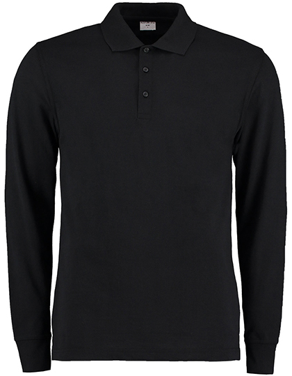 Men´s Classic Fit Long Sleeve Polo Shirt Black XXL