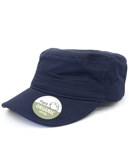 Organic Cotton Army Cap Washed Navy One Size