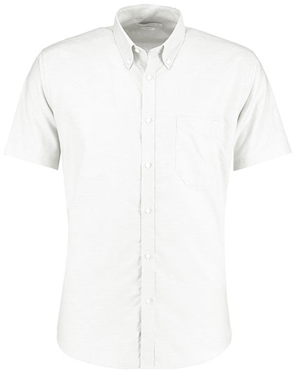 Men´s Slim Fit Workwear Oxford Shirt Short Sleeve White 45/46 (18)
