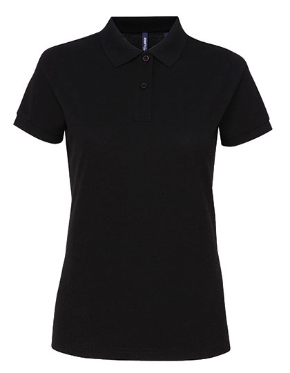 Damen Polycotton-Poloshirt Black XXL
