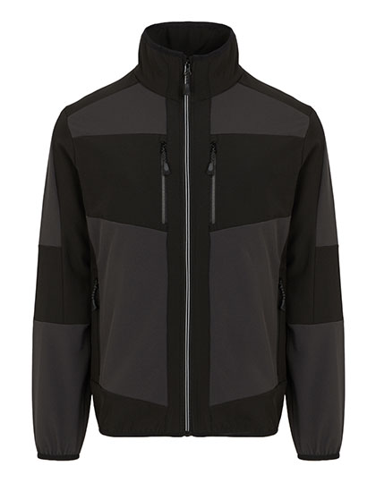E-volve Unisex 2-Layer Softshell Jacket Ash (Heather) / Black 3XL