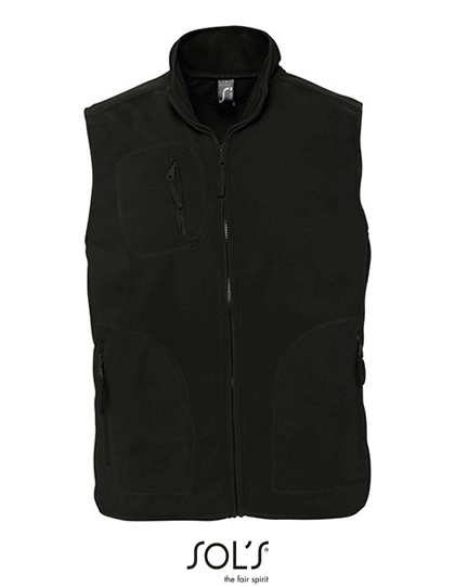 Unisex Fleece Vest Norway Black XXL