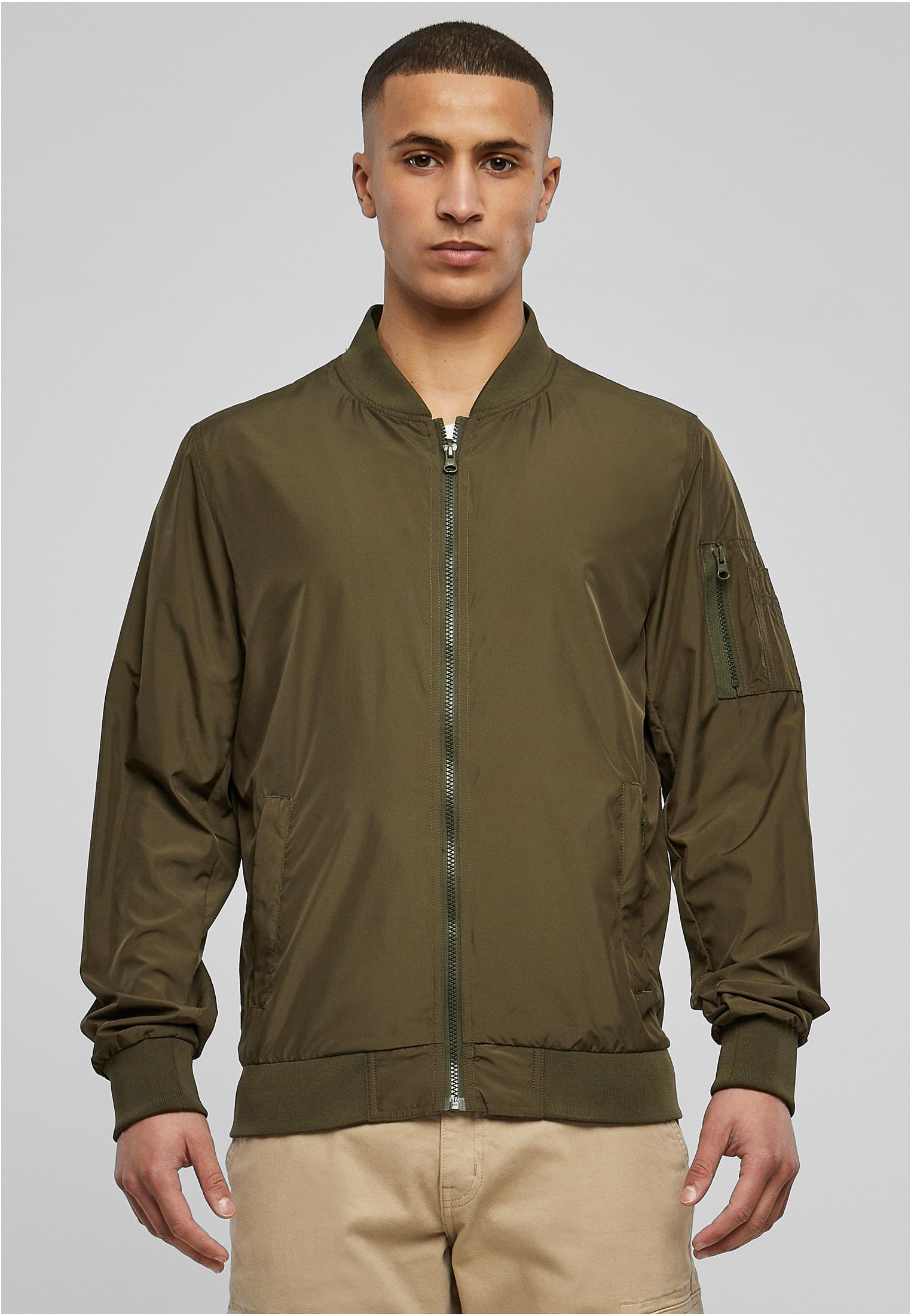 Build Your Brand Nylon Bomber Jacket