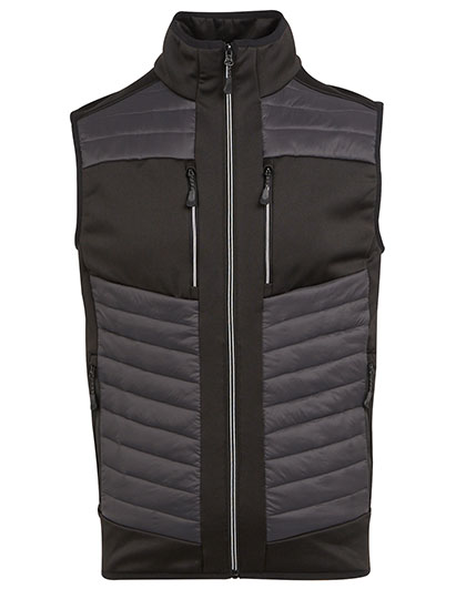 E-volve Unisex Thermal Hybrid Bodywarmer Ash (Heather) / Black 3XL