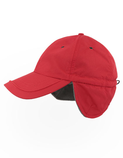 Atlantis Techno Flap Cap Recycled Red One Size