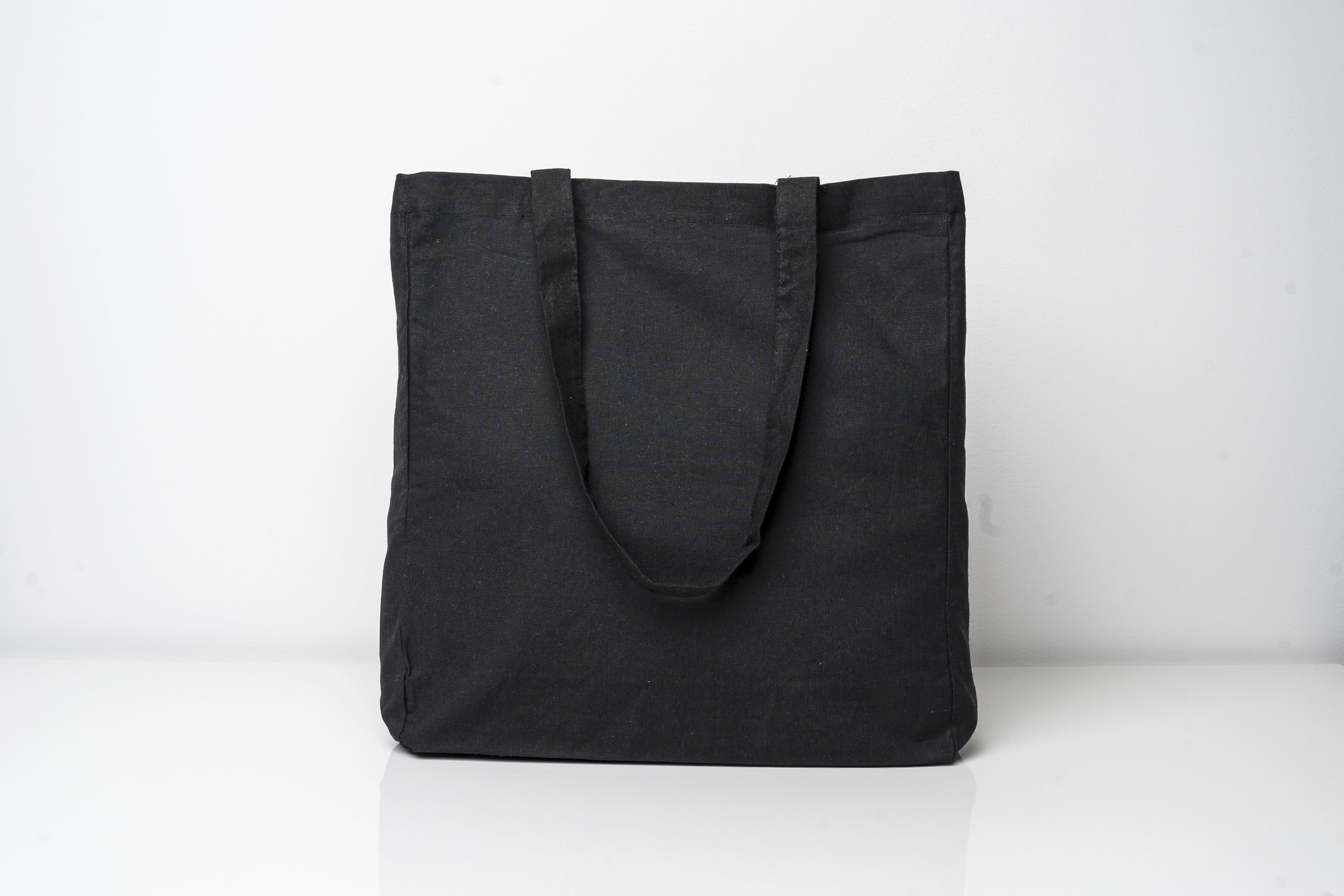 Cotton Bag Side Fold Long Handles