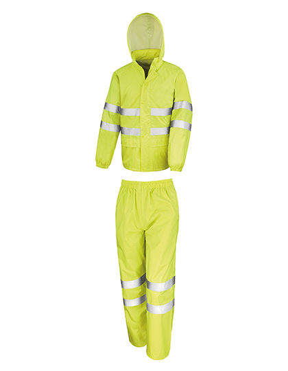 High Vis Waterproof Suit Fluorescent Yellow 4XL