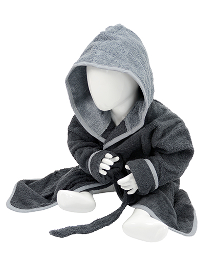 Babiezz® Kapuzenbademantel Graphite / Anthracite Grey 98/110