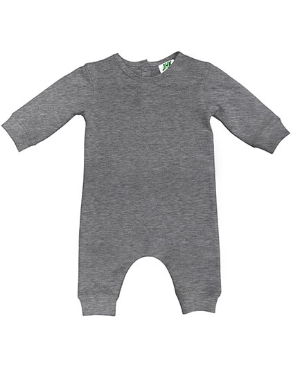 Baby Playsuit Long Sleeve Grey Melange 12 months