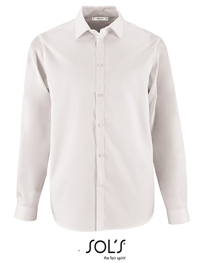Men´s Herringbone Shirt Brody White XXL