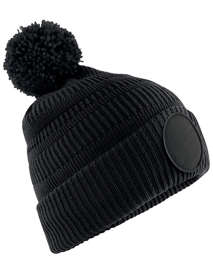 Beechfield Fan Patch Beanie Black
