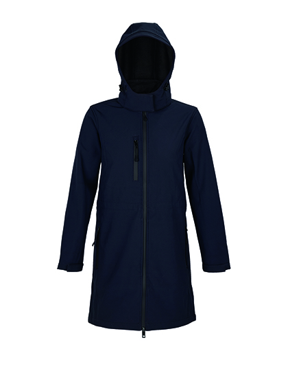 Women´s Long Softshell Coat Achille Night 3XL
