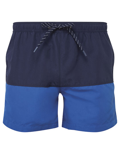 Herren Colour-Block Badeshorts Navy / Royal 3XL