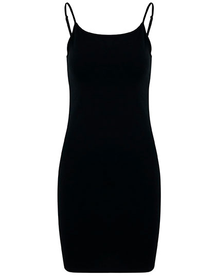 Build Your Brand Ladies Stretch Jersey Slim Dress Black 5XL