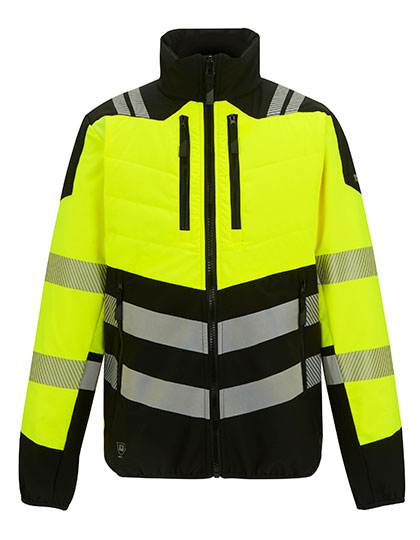 Hi-Vis X-Pro Hybrid Jacket- Class 2 Black / Yellow 4XL
