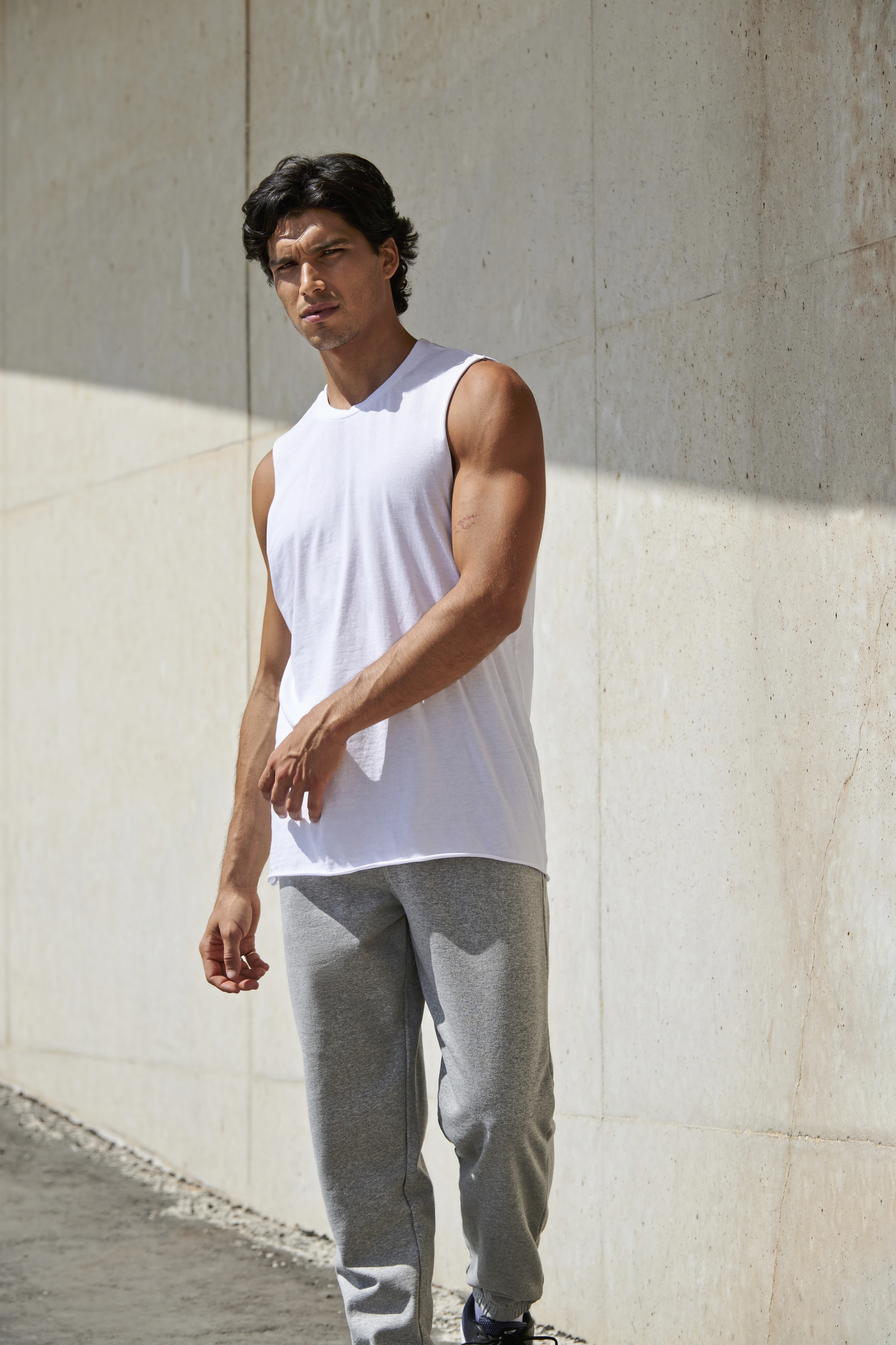 Men´s High Neck Slash Armhole Vest