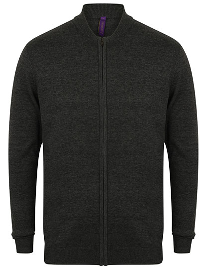 Unisex Zip Through Cardigan Grey Marl 3XL