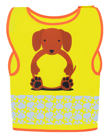 Children's Safety Vest Funtastic Wildlife CO² Neutral Dog Yellow XS (5-7 years)