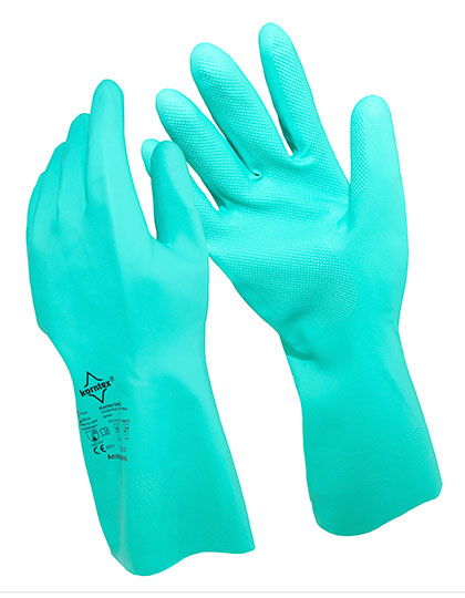 Nitrile Gloves Velourised Ankara Green 11