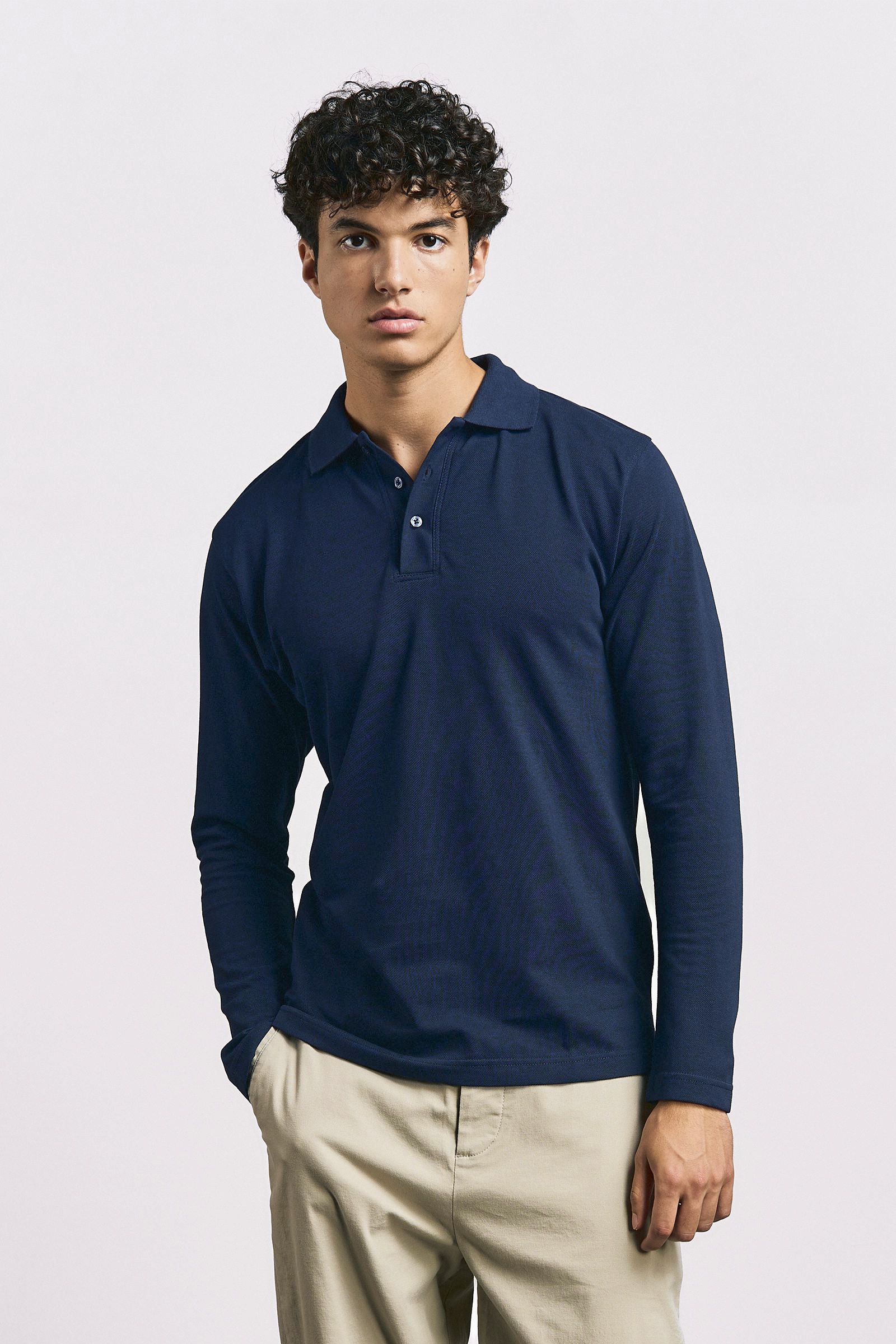 Men´s Heavy Polo Long Sleeve
