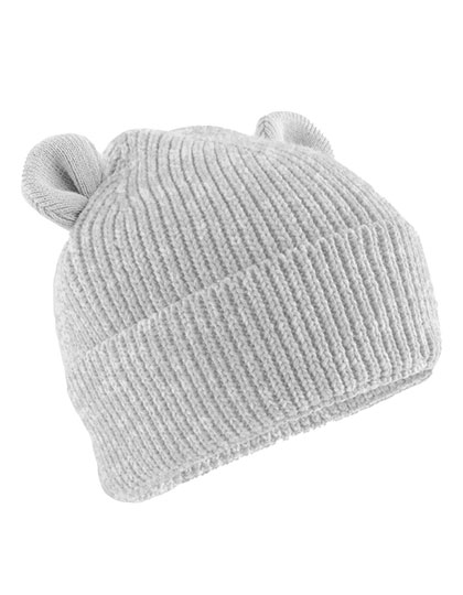 Beechfield Organic Baby Bear Beanie Cloud Grey