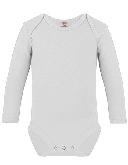 Long Sleeve Baby Bodysuit Polyester White 74-80