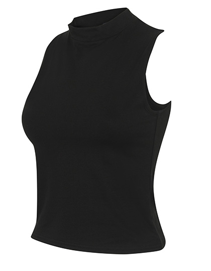 Women´s High Neck Crop Vest Black XS