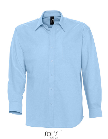 Men´s Oxford-Shirt Boston Long Sleeve Sky Blue XXL