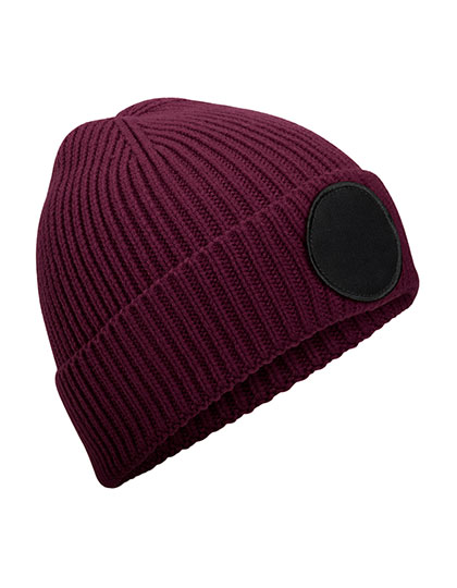 Beechfield Circular Fashion Patch Beanie Burgundy