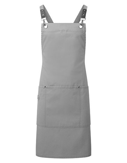 Clip ‘n’ Clasp Cross-Back Bib Apron Dark Grey (ca. Pantone 425C) 86 x 72 cm