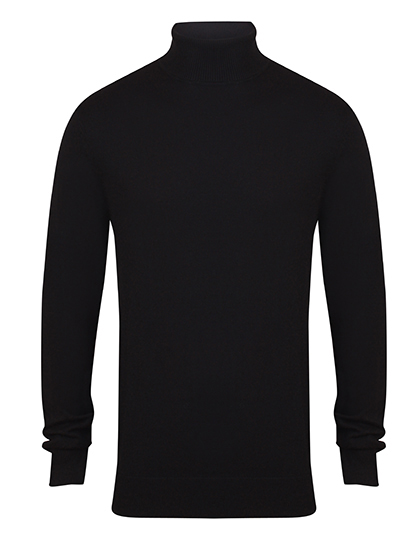 Men´s Roll Neck Jumper Black 3XL