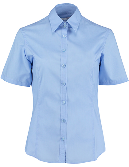 Women´s Tailored Fit Business Shirt Short Sleeve Light Blue 54 (7XL/28)