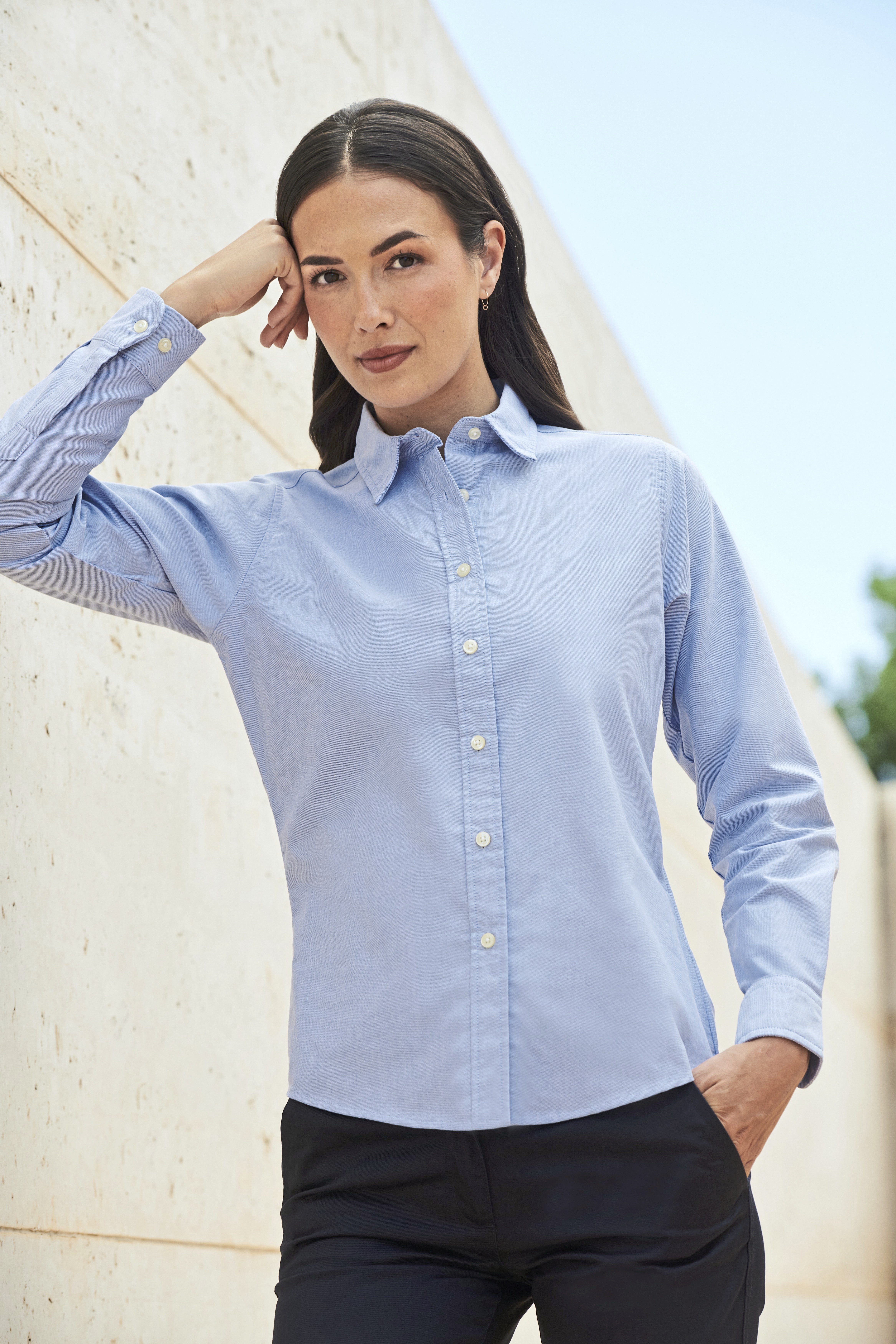 Ladies´ Classic Long Sleeved Oxford Shirt