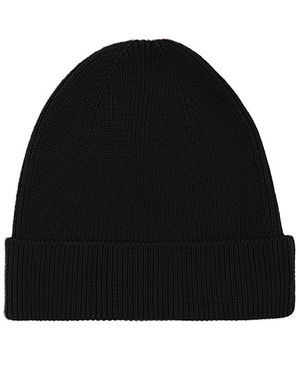 Beanie 1x1 Rib Black One Size