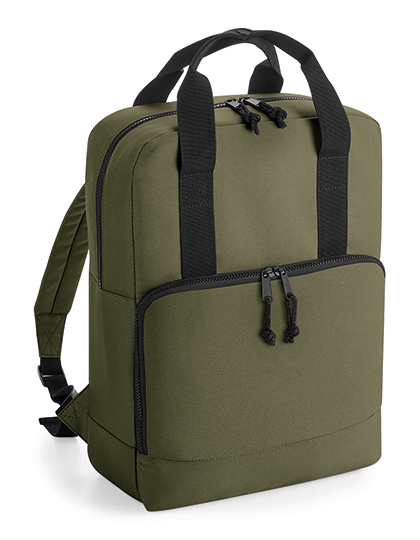 Recycled Twin Handle Cooler Backpack Military Green 40 x 30 x 14 cm