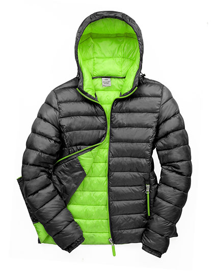 Women´s Snow Bird Hooded Jacket Black / Lime XXL