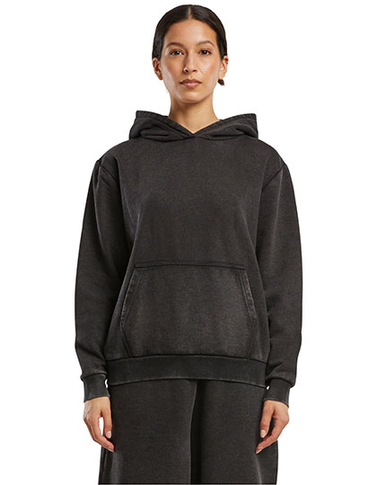 Build Your Brand Ladies Vintage Heavy Hoody Black 5XL