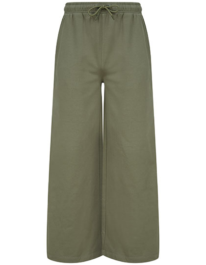 Women´s Sustainable Fashion Wide Leg Joggers Khaki XXL