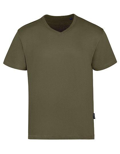 Men´s Luxury V-Neck Tees Olive 6XL