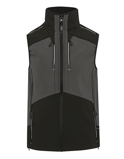 4TEX Stretch 3-Layer Softshell Bodywarmer Slate Grey / Black 4XL
