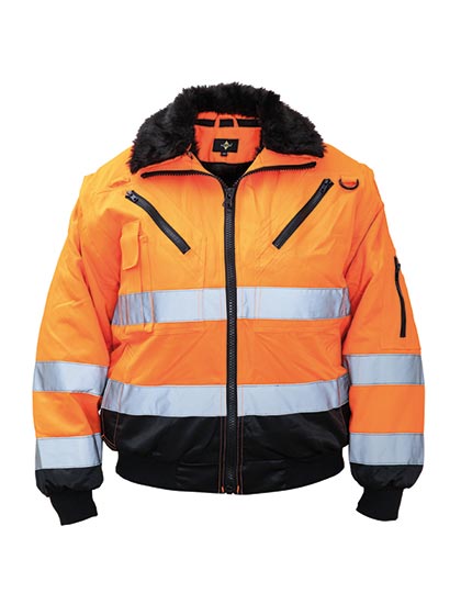 Robust 4-in-1 Hi-Vis Pilot Jacket Oslo Signal Orange 5XL