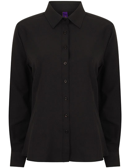 Ladies´ Wicking Long Sleeve Shirt Black 4XL