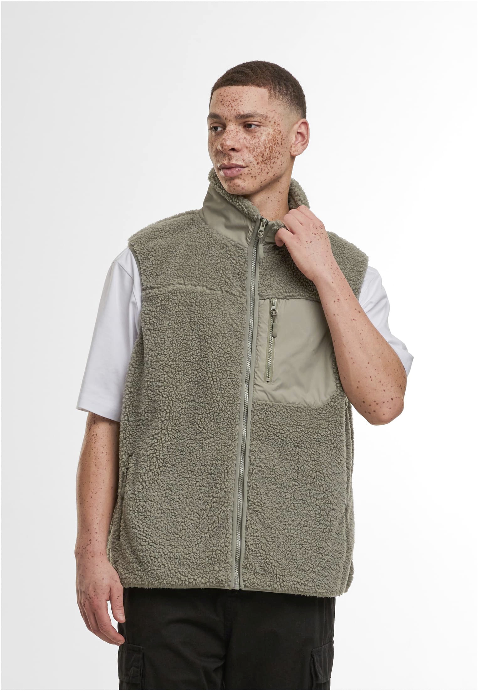 Build Your Brand Bonded Sherpa Vest