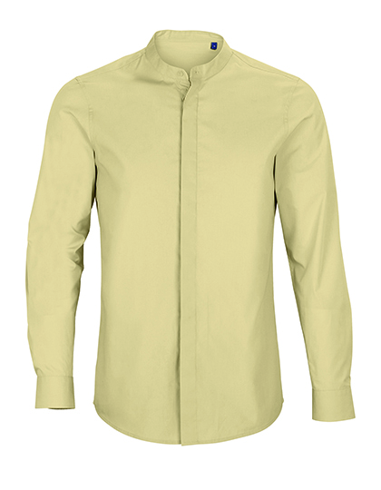Men´s Mao Collar Shirt Bart Beige 5XL